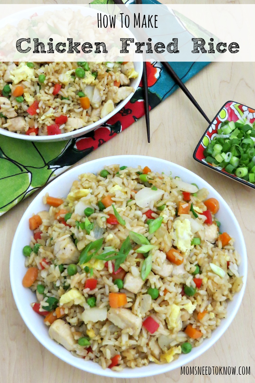 This easy fried rice recipe is so easy to make and will save you money on the Chinese takeout! It cooks up pretty quick and can easily be customized!