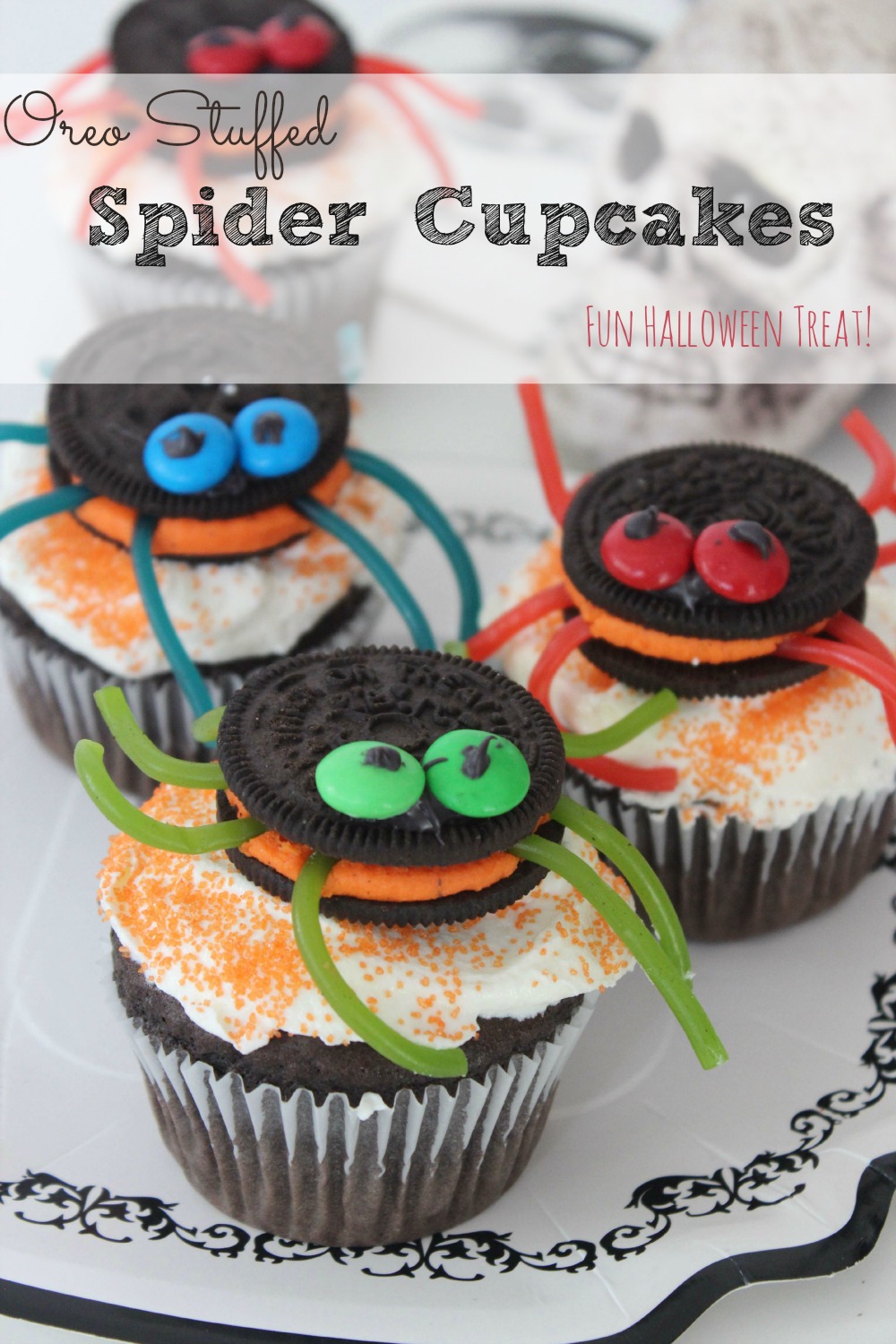 cute halloween spider cupcakes