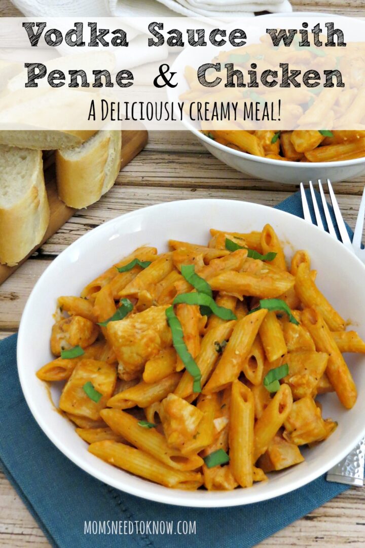 Penne with Chicken and Vodka Sauce Recipe