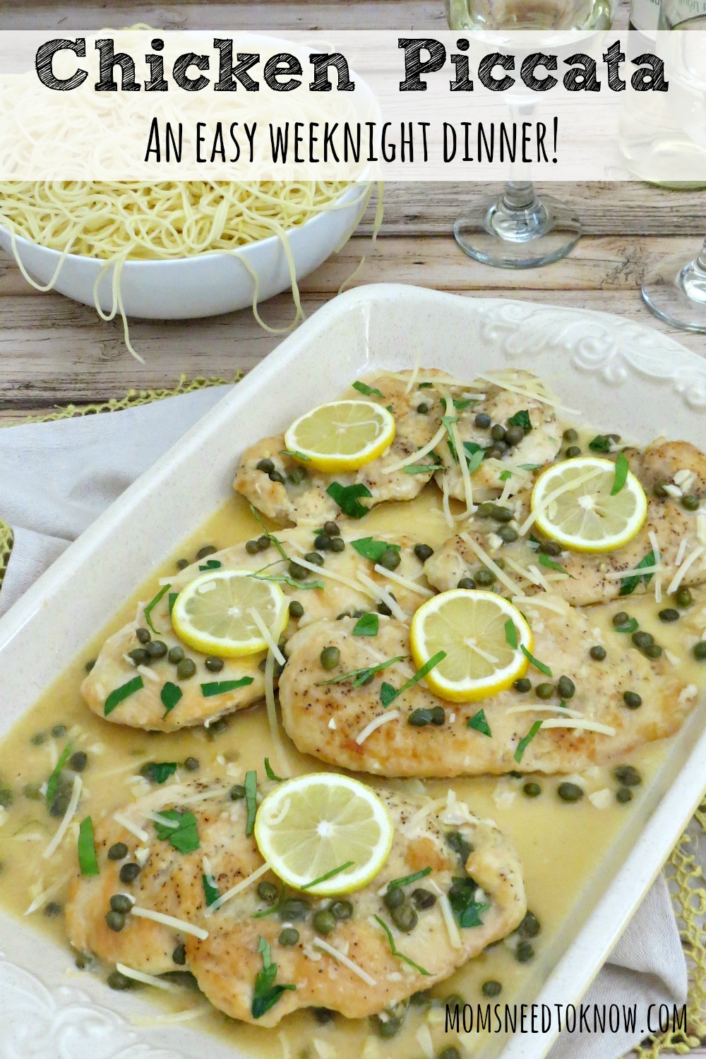 This chicken piccata recipe is sure to be a hit in your house. A delicious blend of lemon, butter, wine and herbs, it is easy to make any night of the week