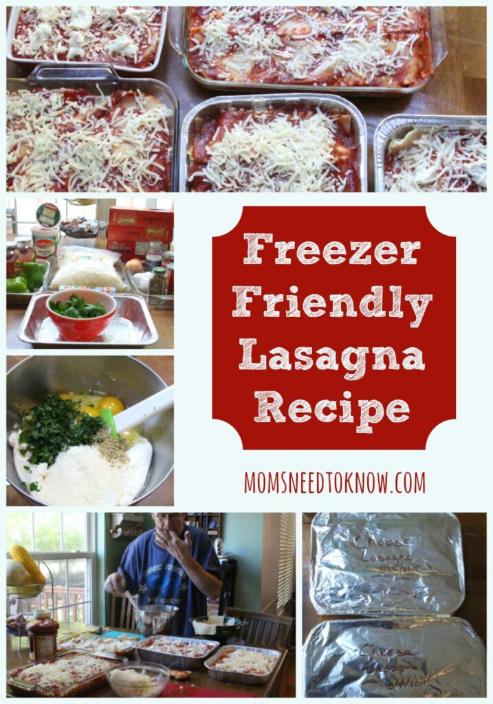 Freezer Friendly Lasagna Recipe | Moms Need To Know