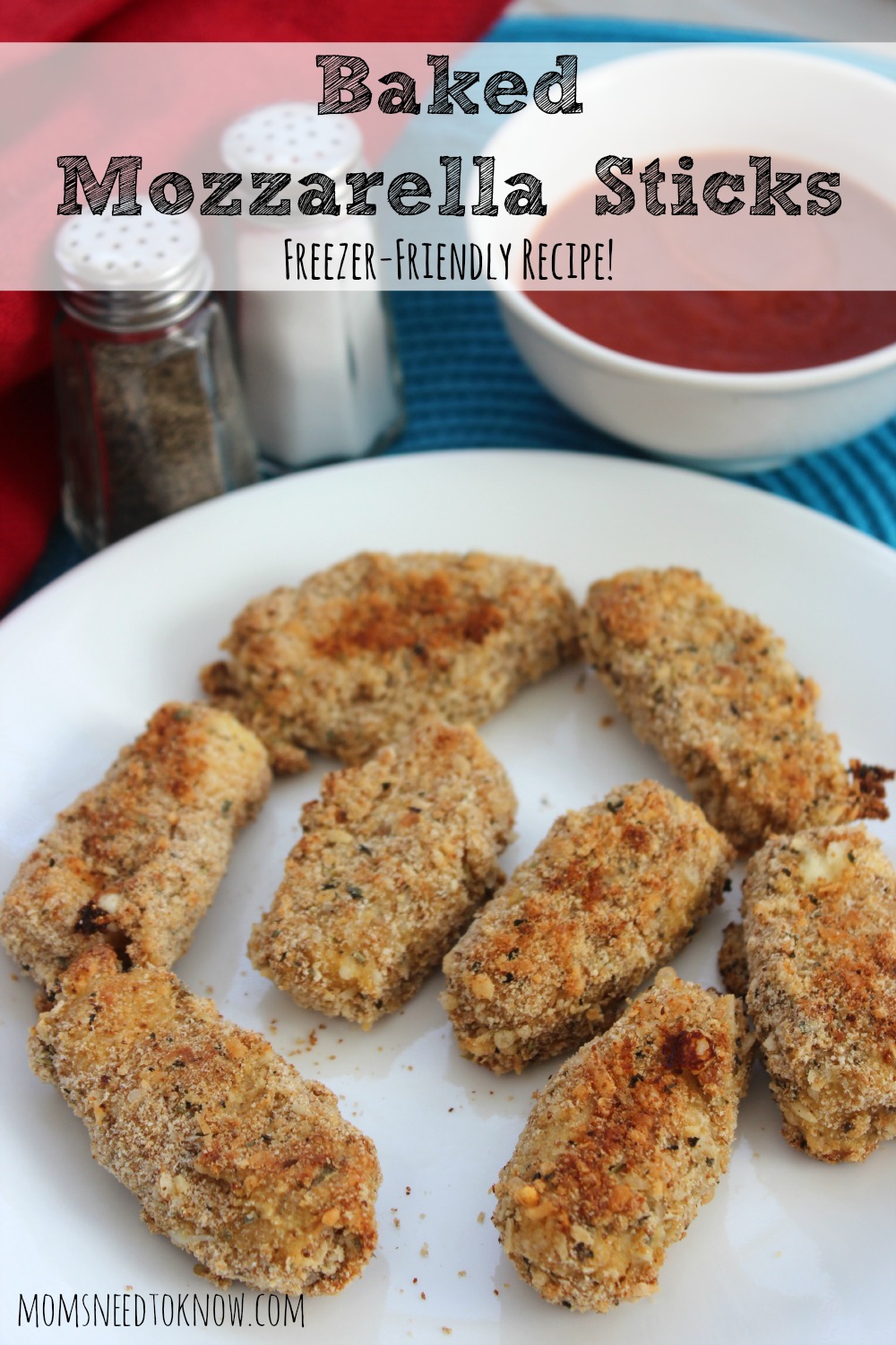 Baked Mozzarella Sticks - Freezer Friendly Recipe