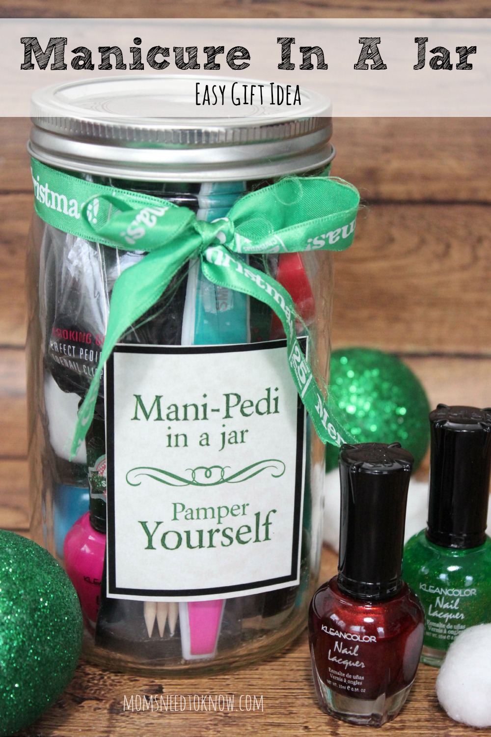 Manicure In A Jar Easy Gift Idea