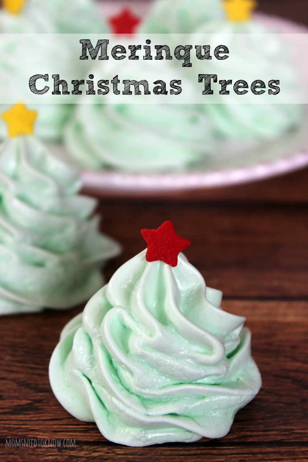 These meringue Christmas trees are so fun to make and a great way to use up any leftover egg whites from your Christmas baking!