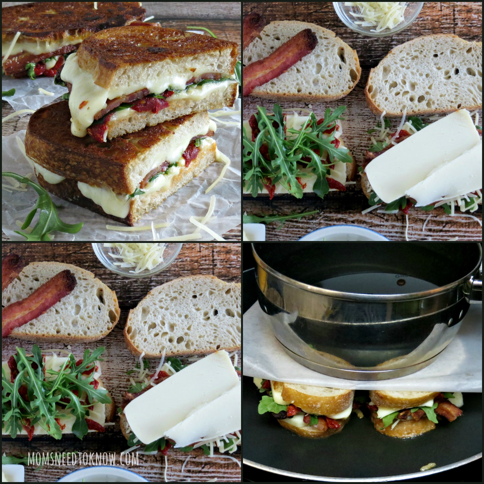 BLT with Sun Dried Tomatoes, Mozzarella, Parmesan, and Arugula col