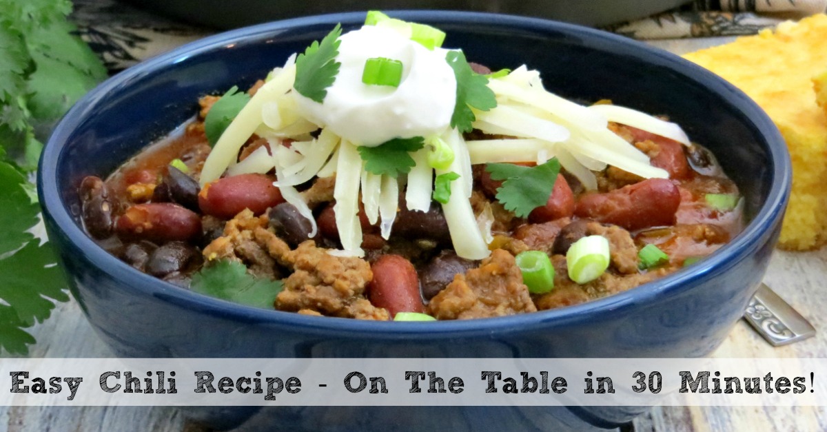 Easy Chili Recipe | Just 30 Minutes To The Table!