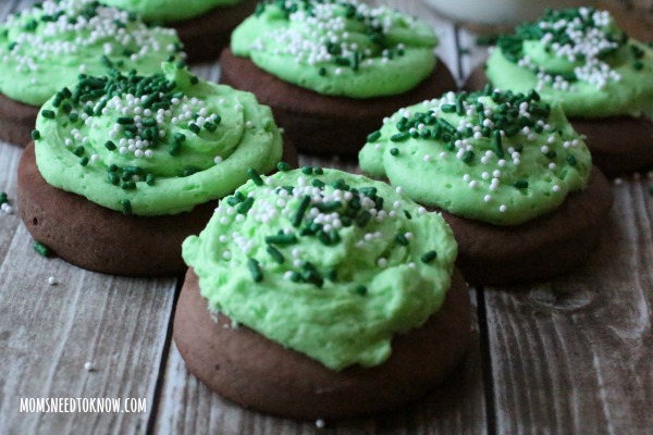 Mint Chocolate Lofthouse Cookies copycat recipe myf