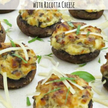 Whether you serve them as an appetizer or as a main meal, these sausage stuffed mushrooms are sure to be a hit! Ricotta cheese gives the filling added creaminess