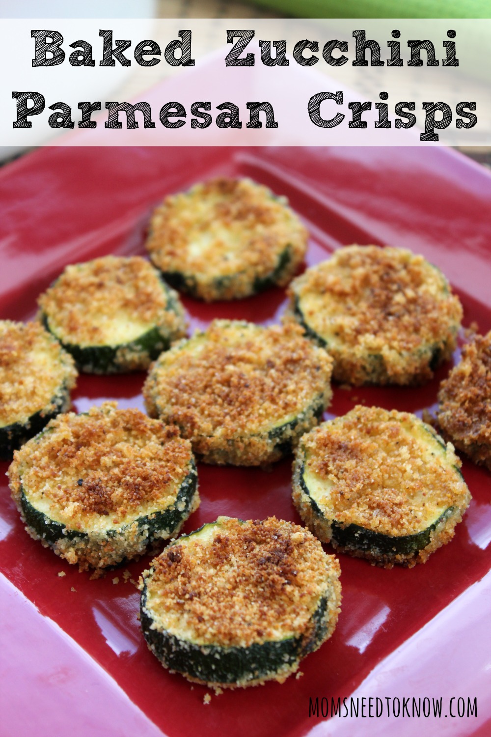 If you are looking for a healthy snack, try these baked zucchini Parmesan chips!  So easy to make and will satisfy your need for a crunch!