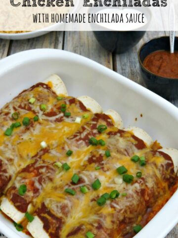 Enchiladas are one of our go-to dinner recipes and I long ago stopped buying the sauce in a can. With this homemade enchilada sauce recipe, you will too!