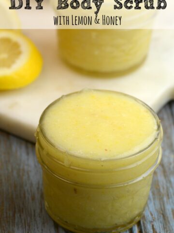 This homemade body scrub will gently exfoliate your skin, while also deeply moisturizing it. The lemon scent will invigorate you as well!