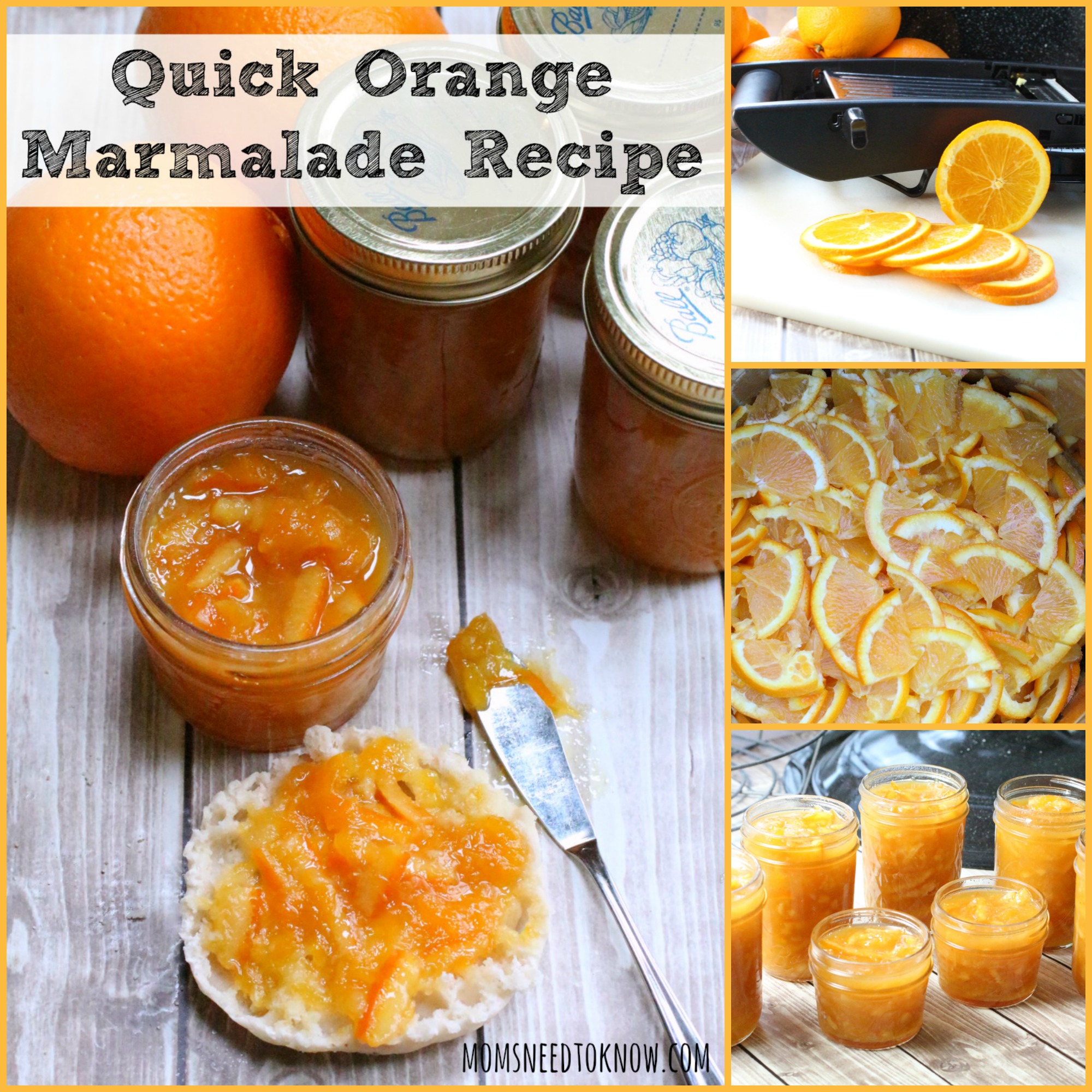 Quick Orange Marmalade Recipe Collage