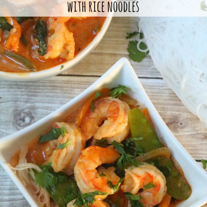 Thai Curry Coconut Shrimp With Rice Noodles | Moms Need To Know