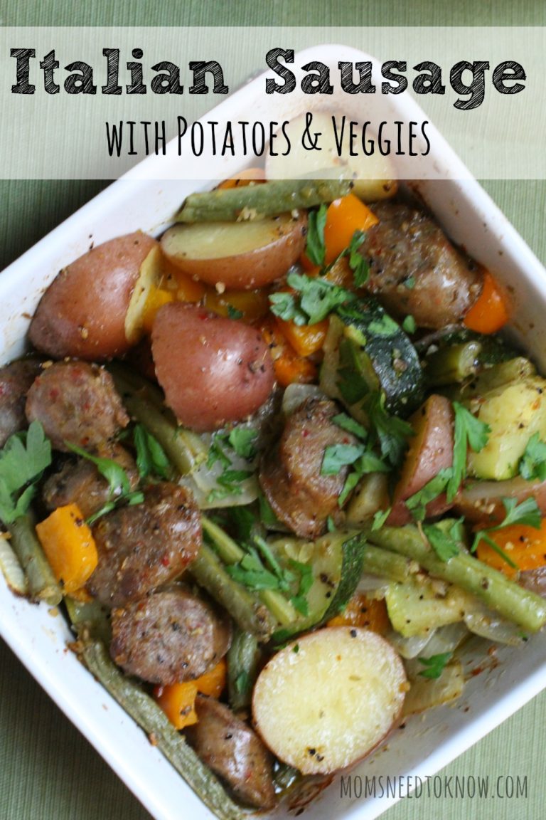 Foil Packet Italian Sausage, Potatoes and Vegetables