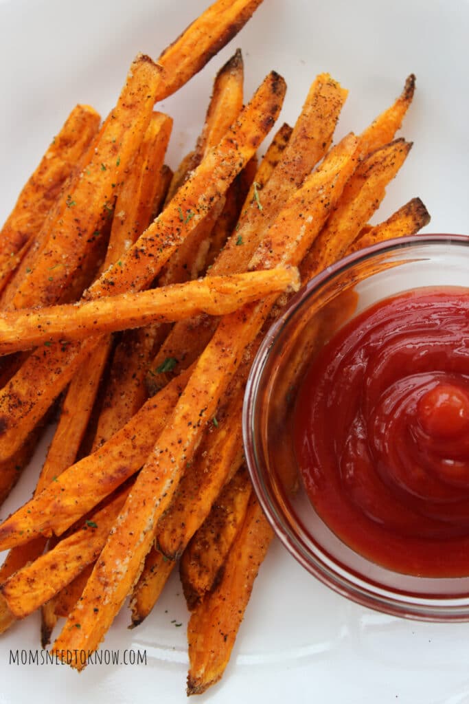 Crispy Baked Sweet Potato Fries Recipe - Kristine's Kitchen