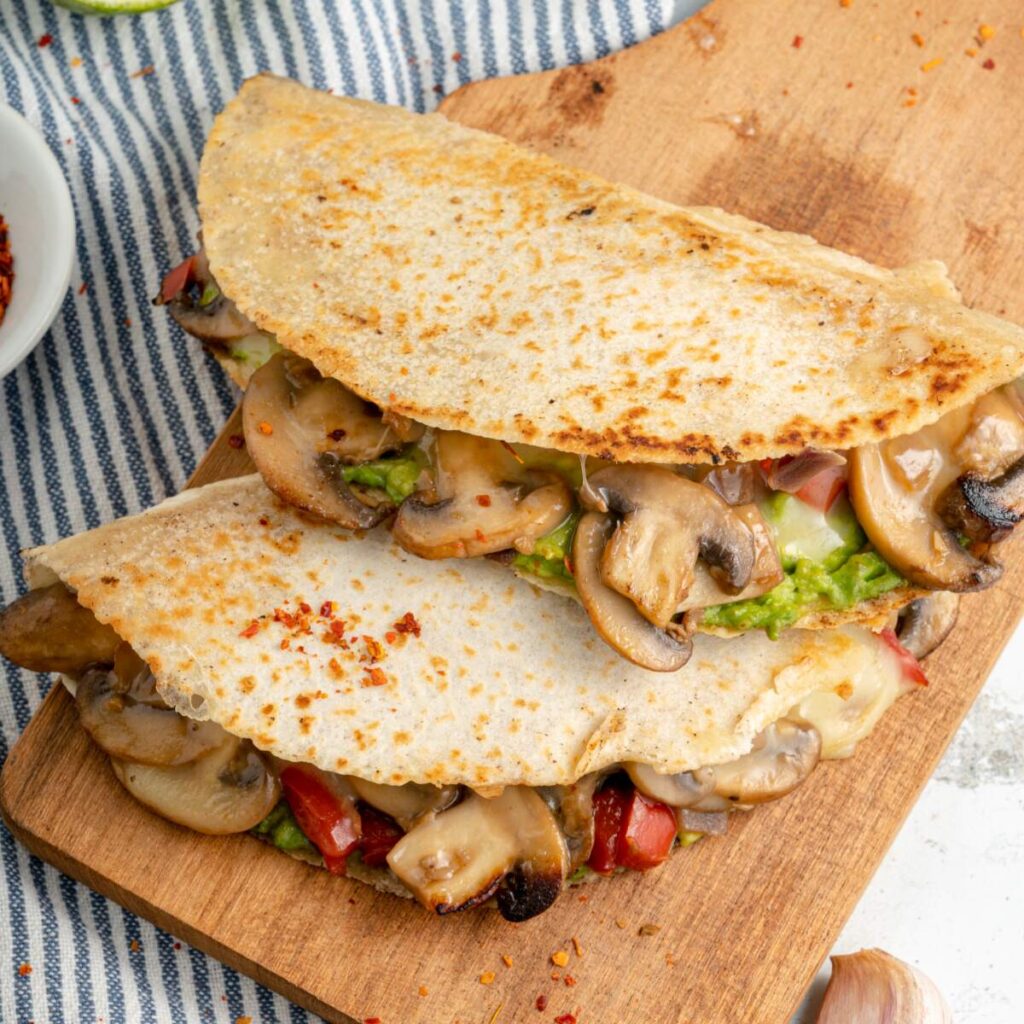 Crispy Cheese and Mushroom Quesadillas Moms Need To Know
