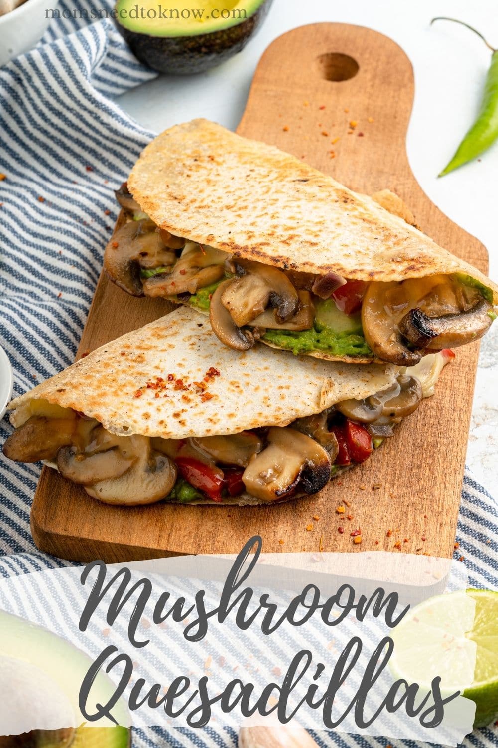 Crispy Cheese and Mushroom Quesadillas Moms Need To Know