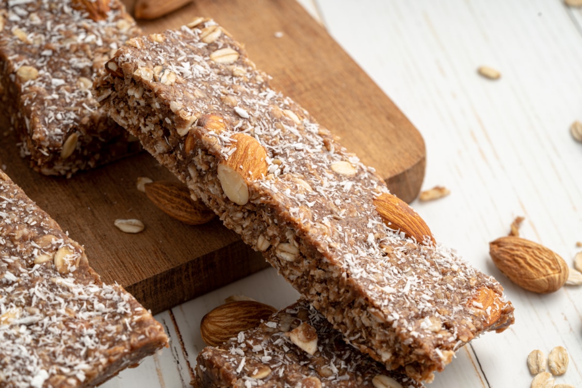 horizontal picture of chocolate granola bars