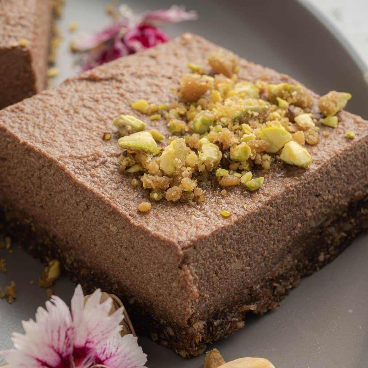 close picture of chocolate pistachio bars